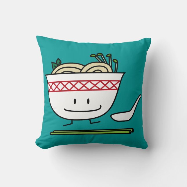 Pho Noodle Bowl Vietnam soep knuppels Kussen (Voorkant)