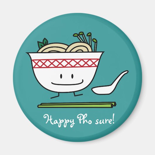 Pho Noodle Bowl Vietnam soep knuppels Magneet (Voorkant)