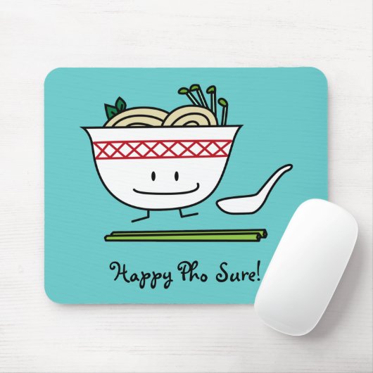 Pho Noodle Bowl Vietnam soep knuppels Muismat (Met muis)