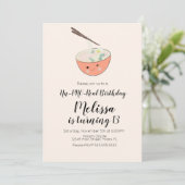 Pho Oriental Birthday Dinner Restaurant Party Kaart (Staand voorkant)