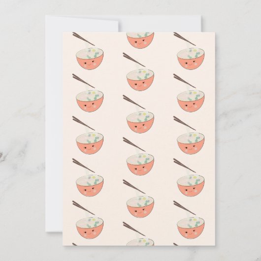 Pho Oriental Birthday Dinner Restaurant Party Kaart (Achterkant)