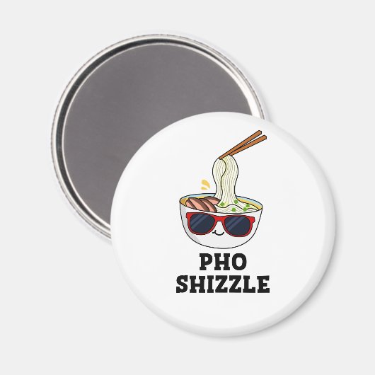 Pho Shizzle Funny Noodle Magneet (Voorkant / Achterkant)