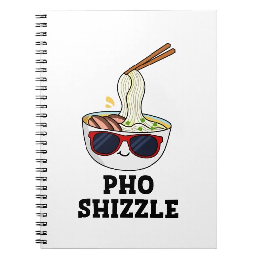 Pho Shizzle Grappige Noedelspeling Notitieboek (Voorkant)