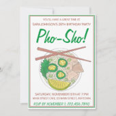 Pho Sho. Vietnamese soep Funny Birthday Party Kaart (Voorkant)