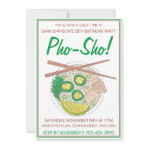 Pho Sho. Vietnamese soep Funny Birthday Party