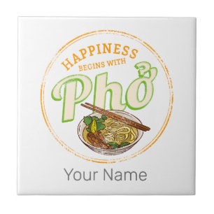 Pho Soep Retro Street Food Gourmet Vietnam Tegeltje