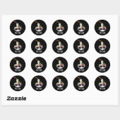 Pho Sure Funny Pho Soup Noodle Pun Dark BG Ronde Sticker (Vel)