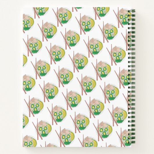 PHO Vietnamese Food Chicken Noodle Soup Chopsticks Notitieboek (Achterkant)