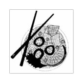 PHO Vietnamese Food Chicken Noodle Soup Chopsticks Rubberstempel (Afrduk)