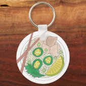 PHO Vietnamese Food Chicken Noodle Soup Chopsticks Sleutelhanger (Voorkant)