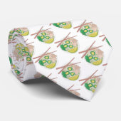 PHO Vietnamese Food Chicken Noodle Soup Chopsticks Stropdas (Opgerold)