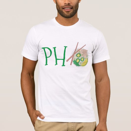 PHO Vietnamese Food Chicken Noodle Soup Chopsticks T-shirt (Voorkant)