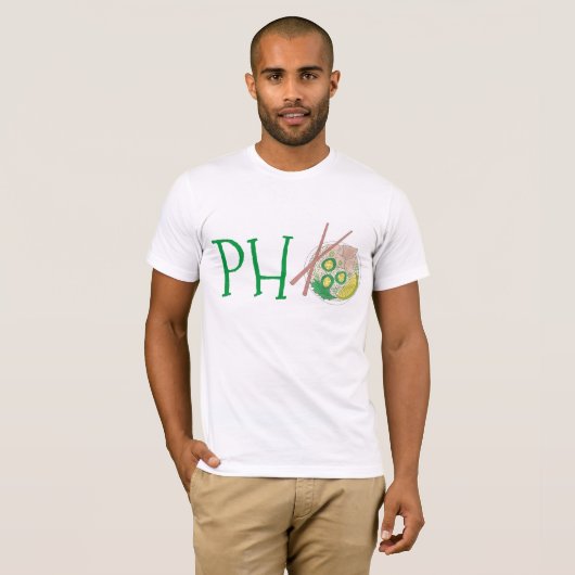 PHO Vietnamese Food Chicken Noodle Soup Chopsticks T-shirt (Voorkant volledig)