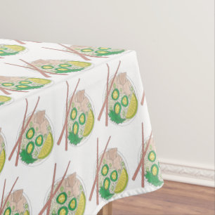 PHO Vietnamese Food Chicken Noodle Soup Chopsticks Tafelkleed