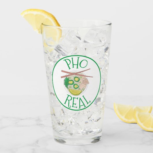 Pho (voor) Real Vietnamees Soup Sodie Glas (Voorkant ijs)