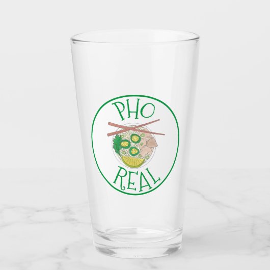 Pho (voor) Real Vietnamees Soup Sodie Glas (Voorkant)