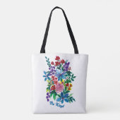 Phoebe "Be Kind" Floral Inspirational Tote Bag (Achterkant)