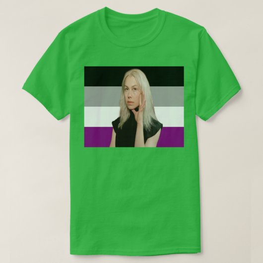 Phoebe Bridgers Asexual Pride Vlag T-shirt (Design voorkant)
