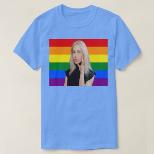 Phoebe Bridgers Gay Pride Vlag T-shirt (Design voorkant)
