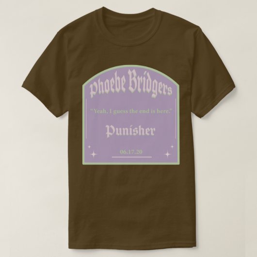 Phoebe Bridgers Grave paarse T-shirt (Design voorkant)
