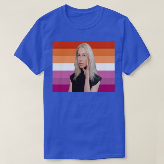 Phoebe Bridgers Lesbische Pride Vlag T-shirt (Design voorkant)