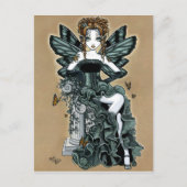 "Phoebe" Gothic Couture Butterfly Fairy Briefkaart (Voorkant)