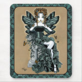 "Phoebe" Gothic Couture Butterfly Fairy Mousepad Muismat (Voorkant)