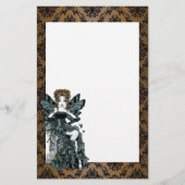 "Phoebe" gothische couture Butterfly Fairy Station Briefpapier (Voorkant)
