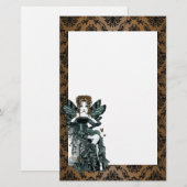 "Phoebe" gothische couture Butterfly Fairy Station Briefpapier (Voorkant / Achterkant)