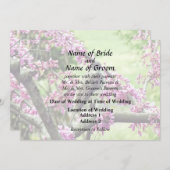 Phoebe in een Redbud Tree Trouwbenodigdheden Kaart (Voorkant / Achterkant)