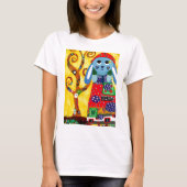 Phoebe in Klimt T-shirt (Voorkant)