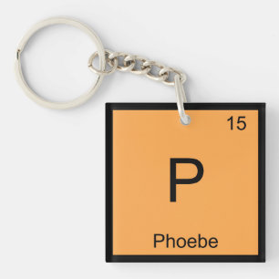 Phoebe Naam Chemie Element Periodiek Systeem Sleutelhanger
