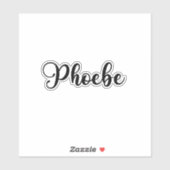 Phoebe Naam - Handgeschreven kalligrafie Sticker (Vel)