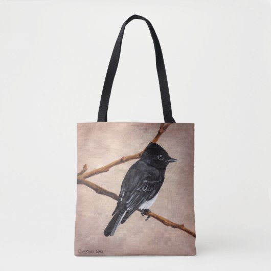 Phoebe op bruine tote bag (Voorkant)