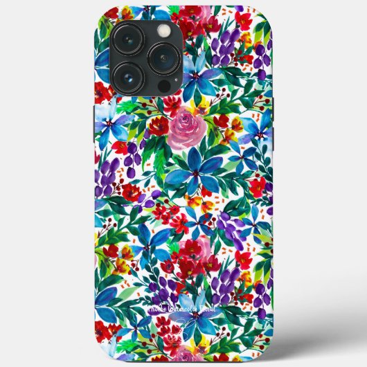 Phoebe Waterverf Floral  Case-Mate iPhone Case (Achterkant)