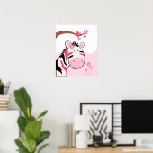 Phoebe's Zebra (zwart/roze) Posterprint Poster (Thuiskantoor)