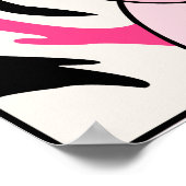 Phoebe's Zebra (zwart/roze) Posterprint Poster (Hoek)