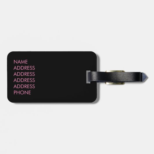 Phoenicopterus roseus bagagelabel (Achterkant horizontaal)