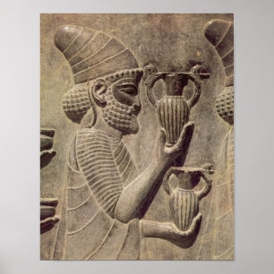 Phoenicus met twee aanbiedingen, detailverlichting poster