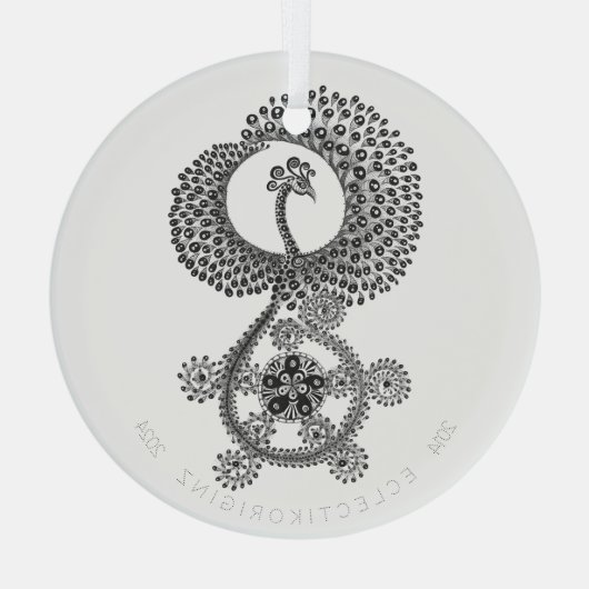 Phoenix 10 jaar glas ornament (Achterkant)