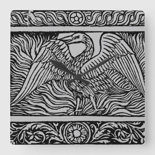 Phoenix 1524 vierkante klok (Voorkant)