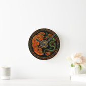 Phoenix and Dragon with bagua #2 Ronde Klok (Huis)