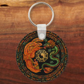 Phoenix and Dragon with bagua #2 Sleutelhanger (Voorkant)