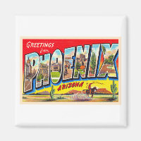 Phoenix Arizona AZ Vintage Large Letter Briefkaart