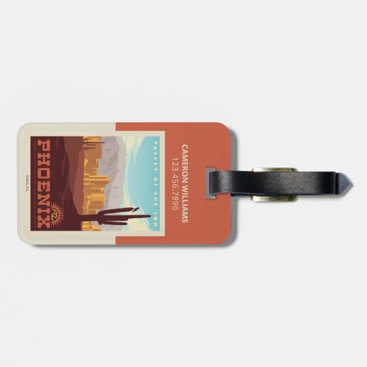 Phoenix, Arizona Bagagelabel (Achterkant horizontaal)