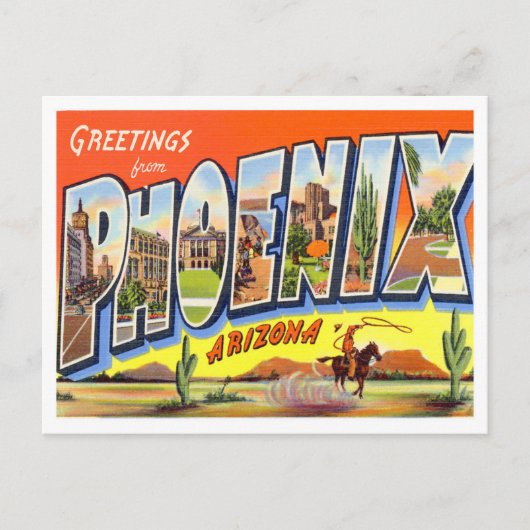 Phoenix, Arizona  Big Letters Briefkaart (Voorkant)