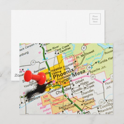 Phoenix, Arizona Briefkaart (Voorkant / Achterkant)