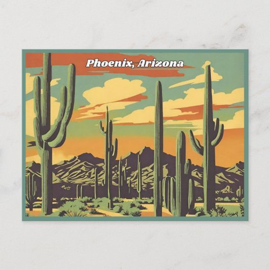 Phoenix, Arizona Briefkaart (Voorkant)