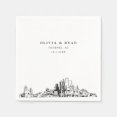 Phoenix Arizona bruiloft cocktail servet (Voorkant)