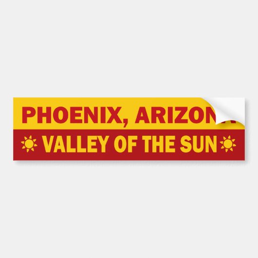 Phoenix, Arizona Bumpersticker (Voorkant)
